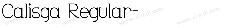 Calisga Regular字体转换